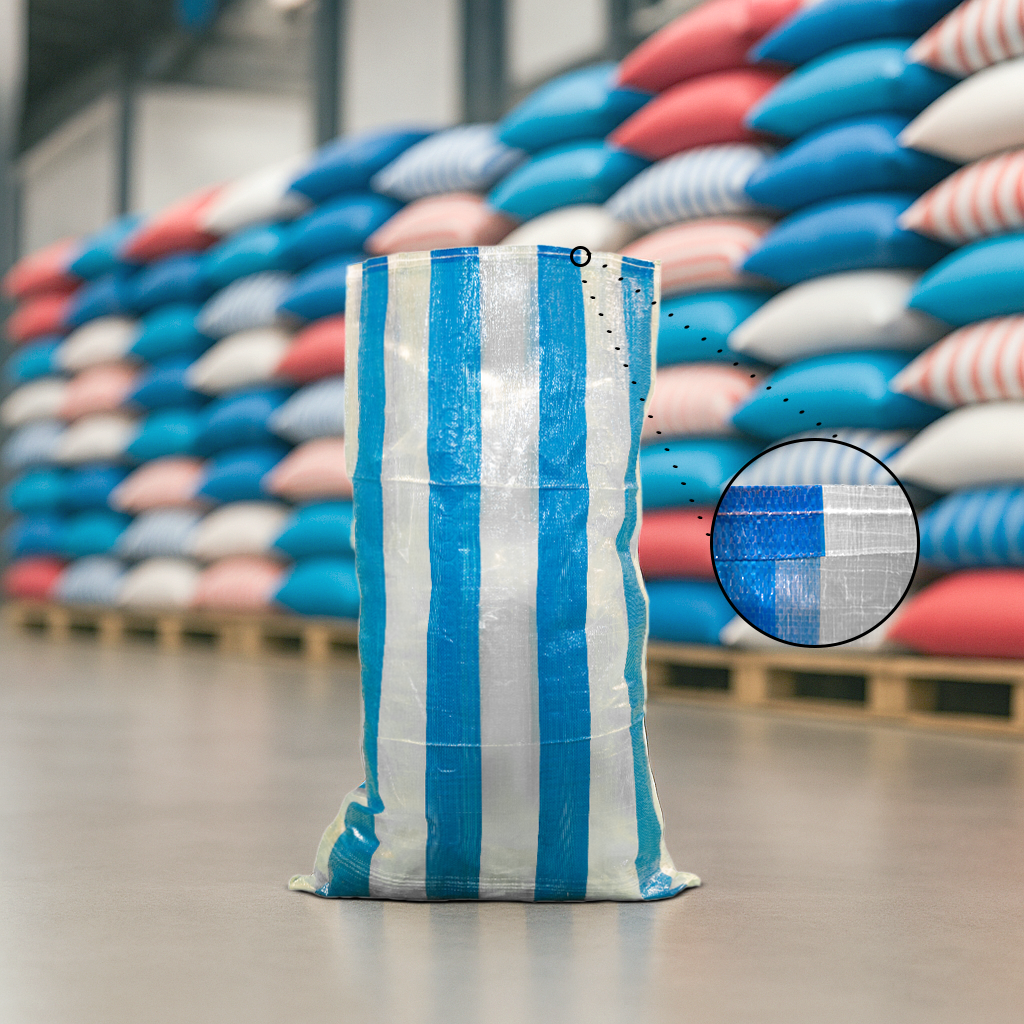 Bag Transparant / Blue 75 X125